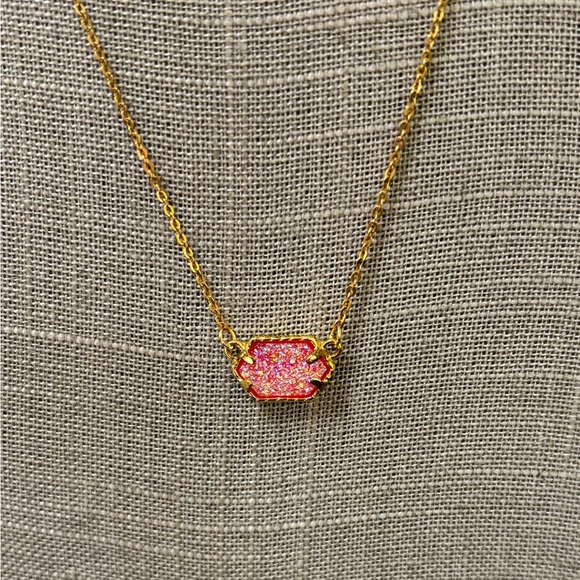 Pink Druzy Stone Necklace by Plunder - Picture 3 of 6